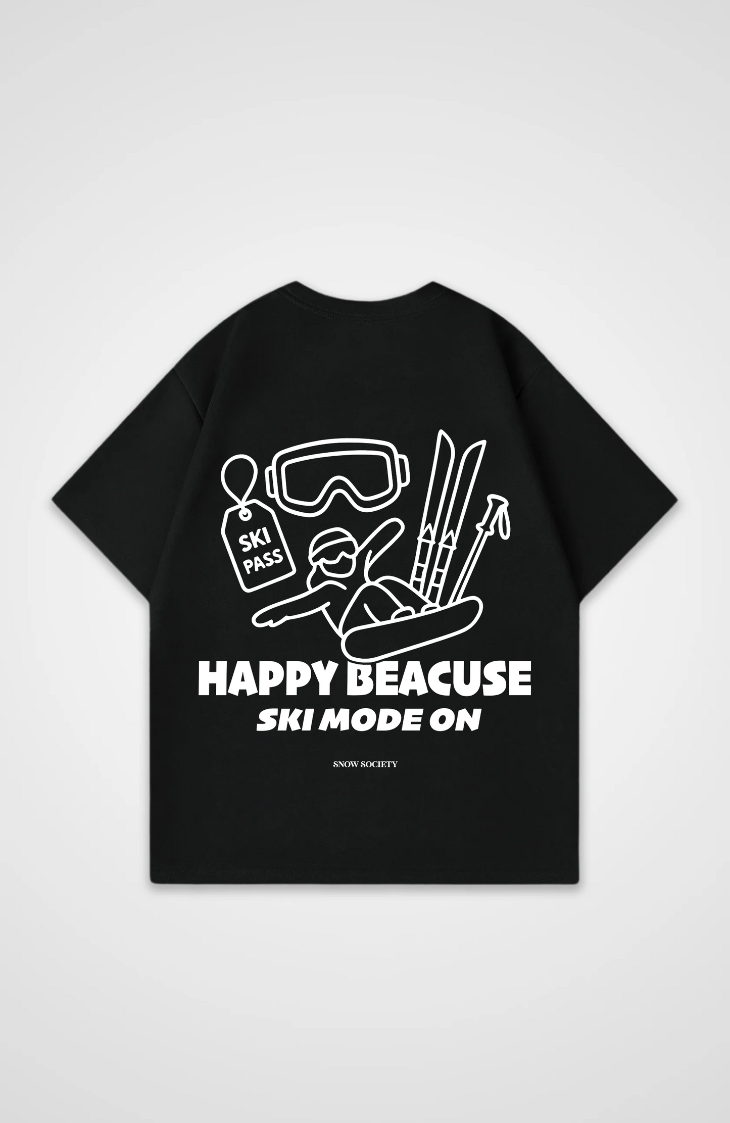Ski mode on Oversized Shirt