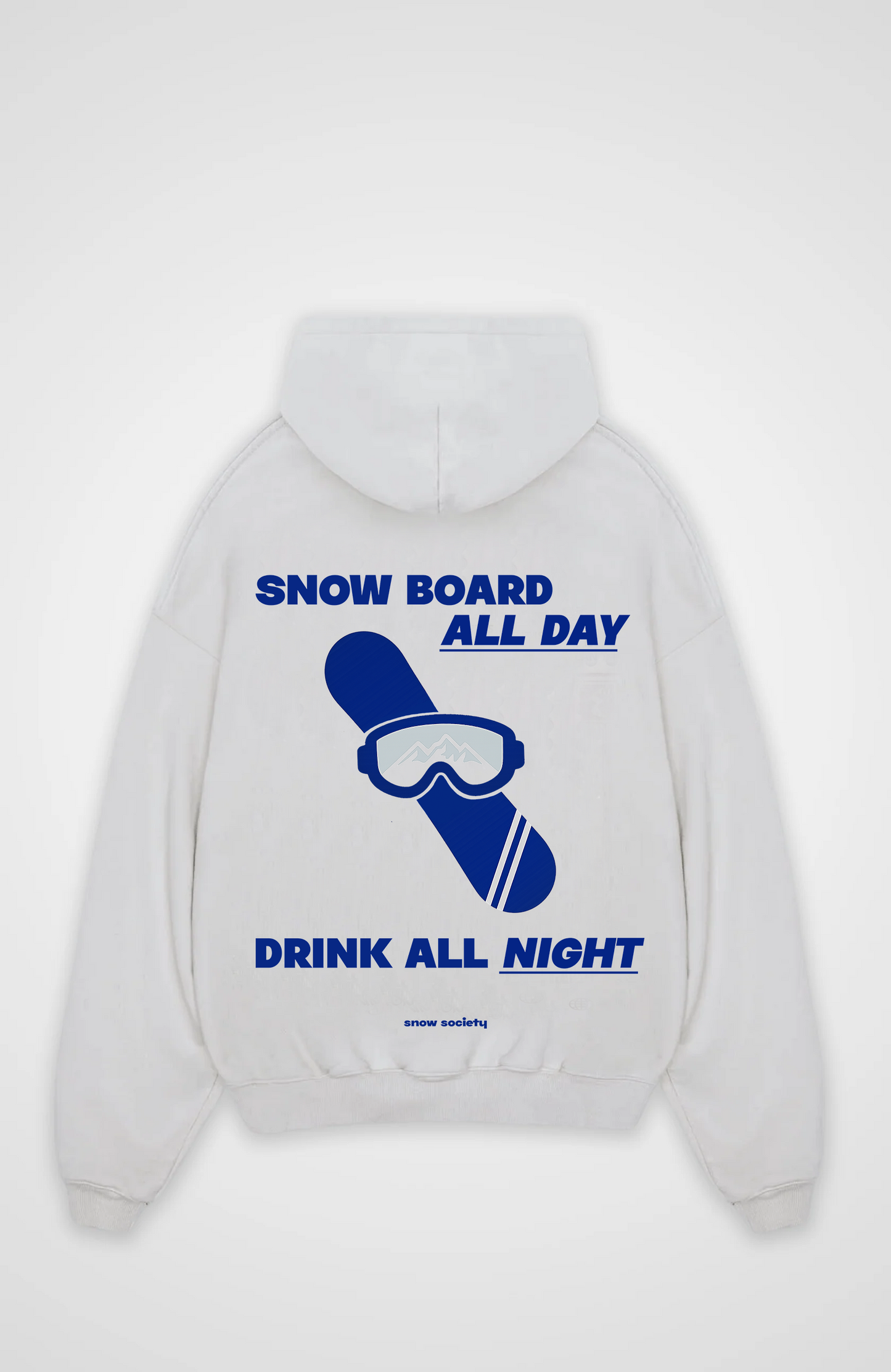 Snow Board all Day Oversized Hoodie