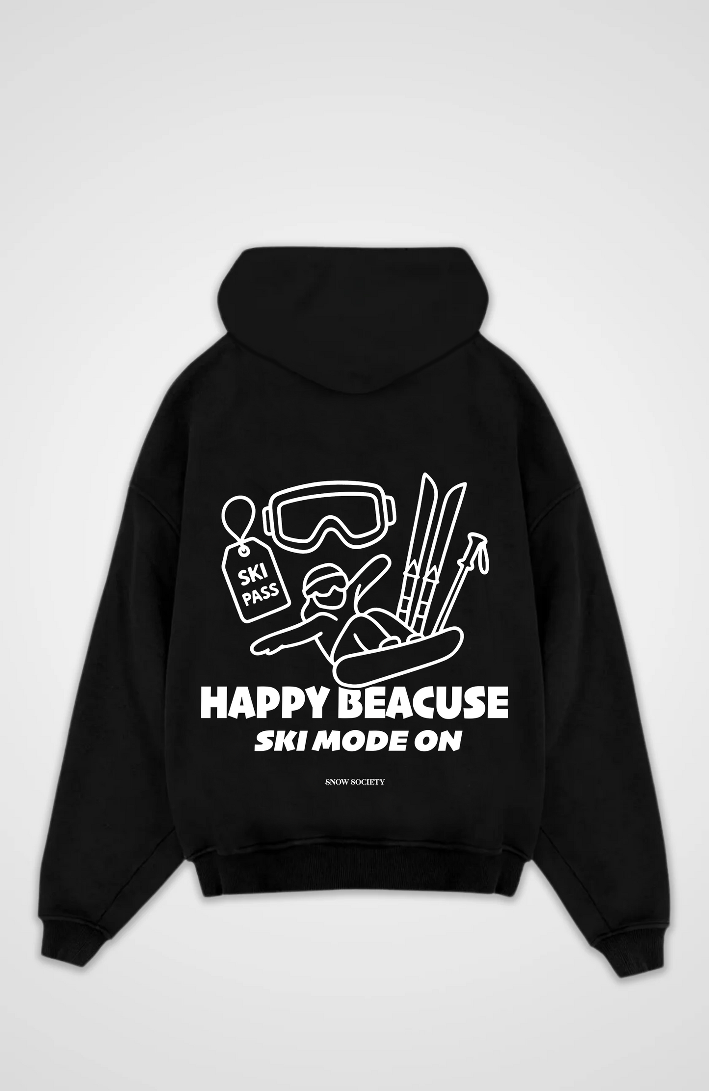 Ski mode on Oversized Hoodie