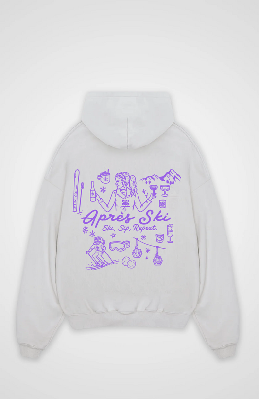 Ski. Sip. Repeat. Oversized Hoodie