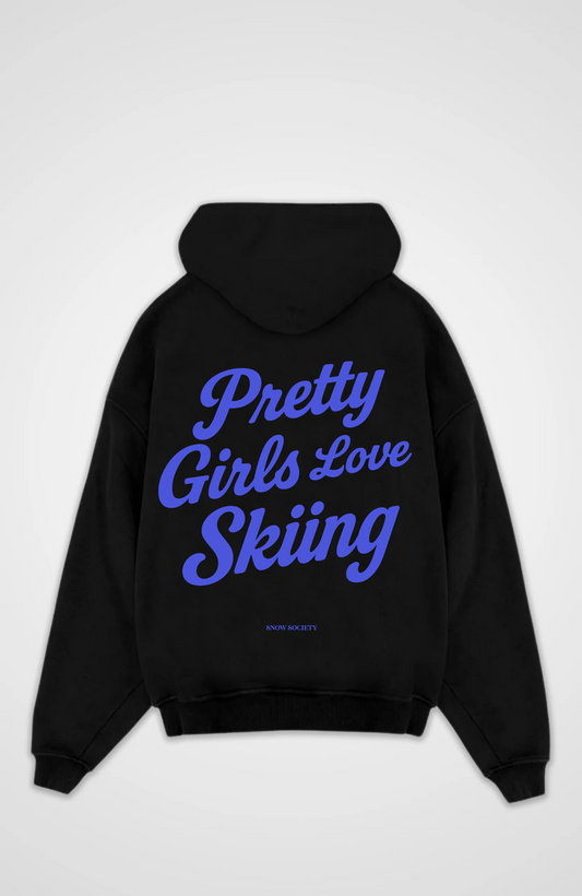 Pretty Girls love skiing Oversized Hoodie