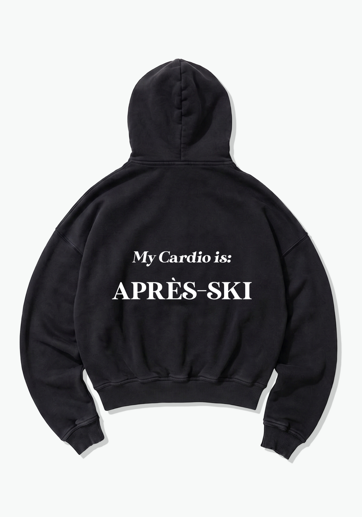 Cardio Oversized Hoodie - Black Back (Designed)