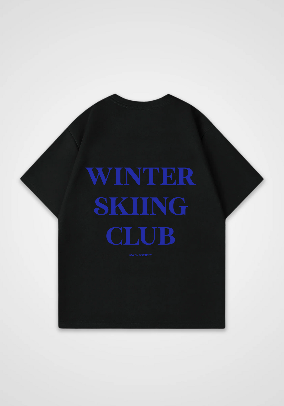 Winter Skiing Club Oversized Shirt - Black Back (Designed)