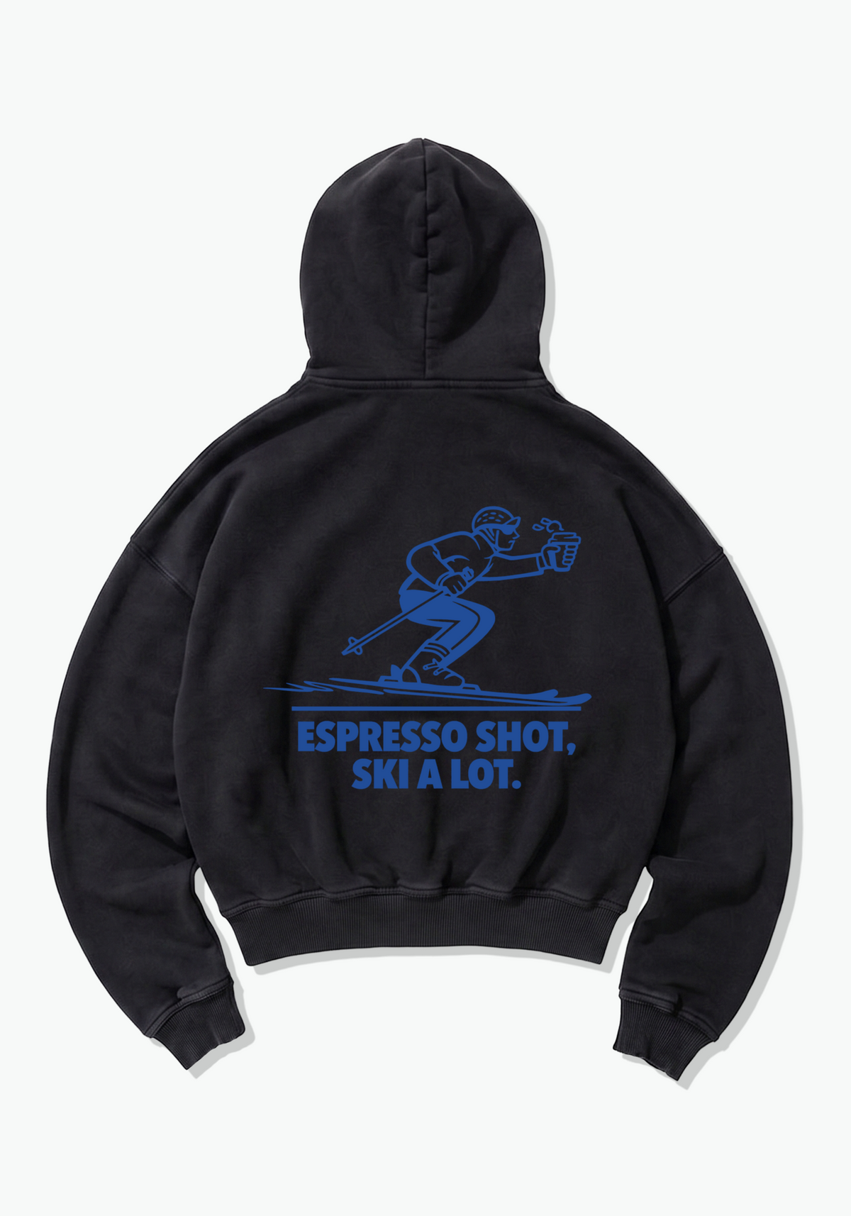 Ski a Lot Oversized Hoodie - Black Back (Designed)
