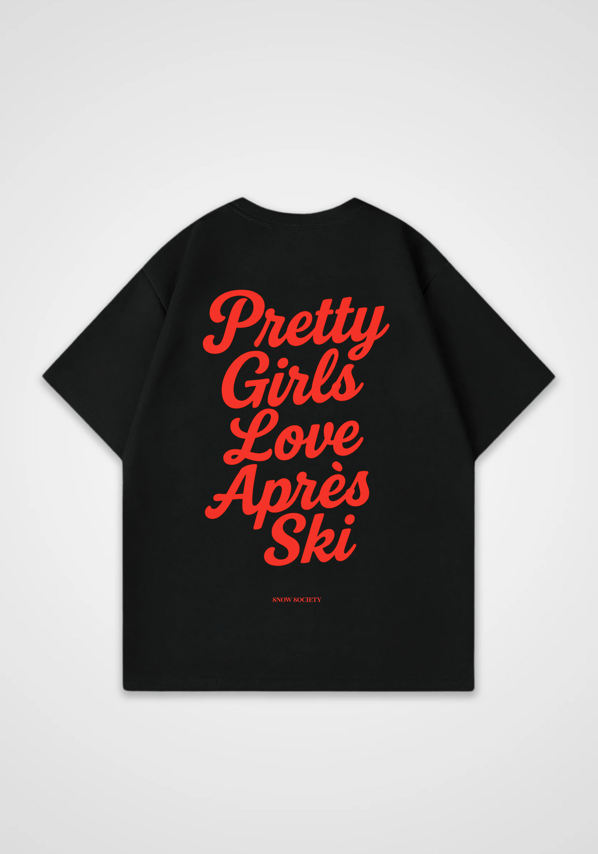 Pretty Apres Ski Oversized Shirt - Black Back (Designed)