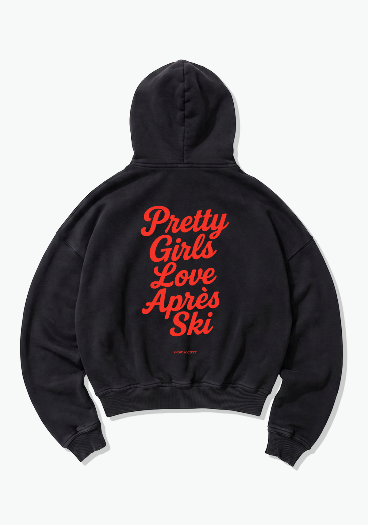 Pretty Apres Ski Oversized Hoodie - Black Back (Designed)