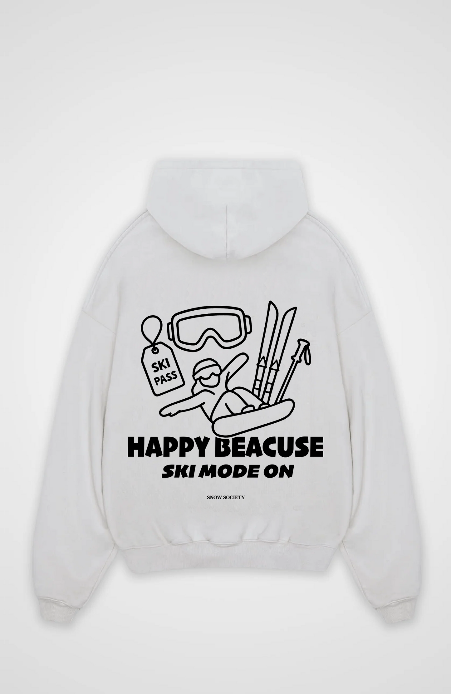 Ski mode on Oversized Hoodie
