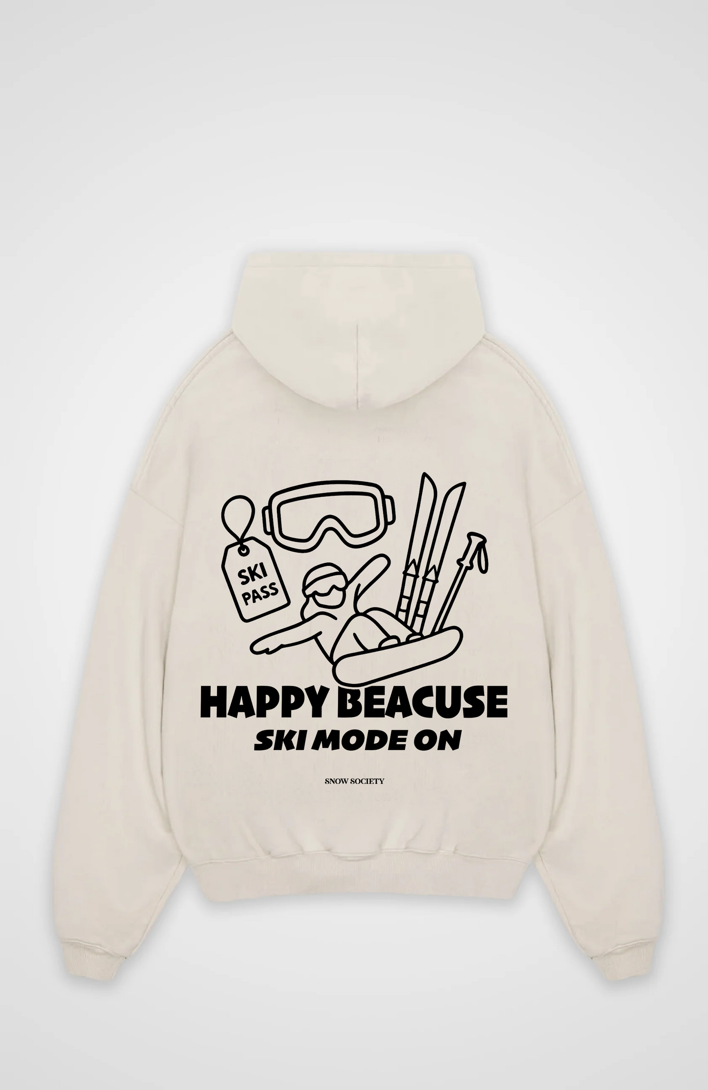 Ski mode on Oversized Hoodie
