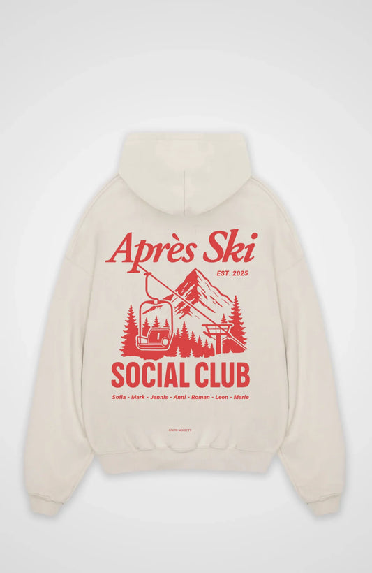 Oversized Hoodie beige hinten