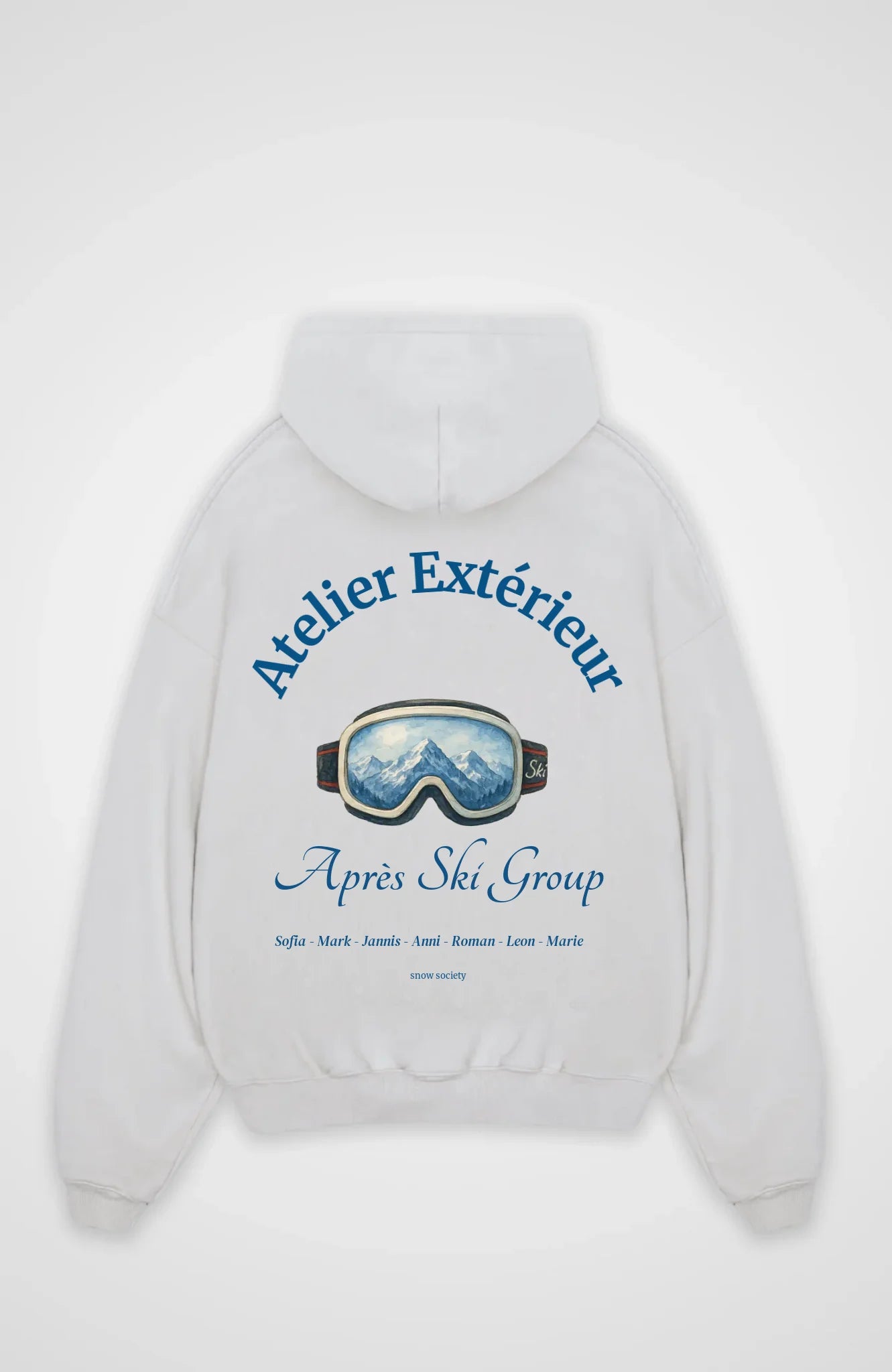 Oversized Hoodie weiß hinten