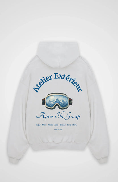 Oversized Hoodie weiß hinten