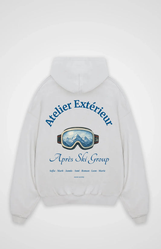 Oversized Hoodie weiß hinten