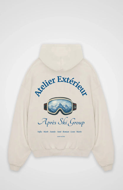 Oversized Hoodie beige hinten