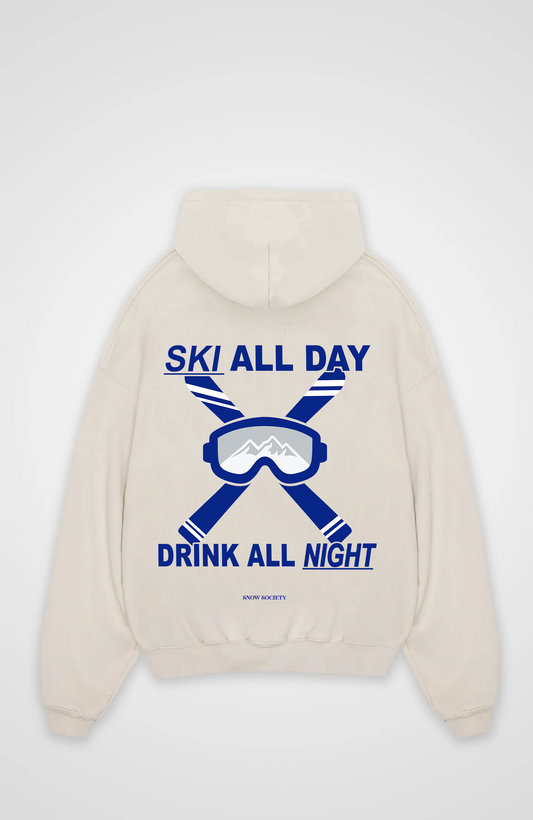 Ski all day Oversized Hoodie