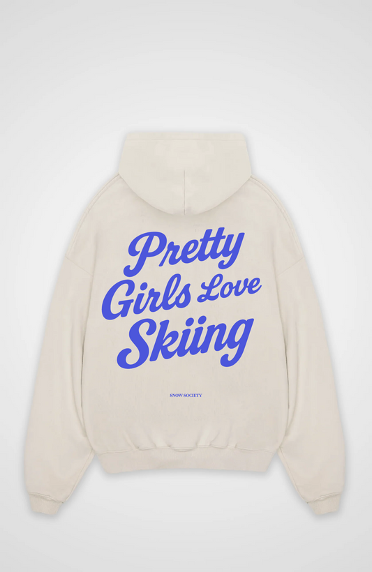 Pretty Girls love skiing Oversized Hoodie