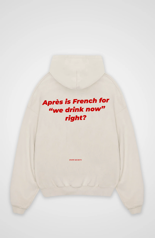 "we drink now" Oversized Hoodie