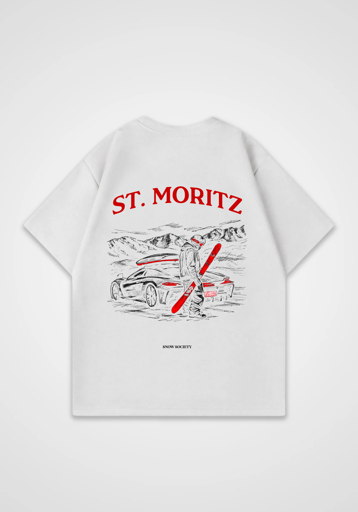 St. Moritz Oversized Shirt - White Back (Designed)