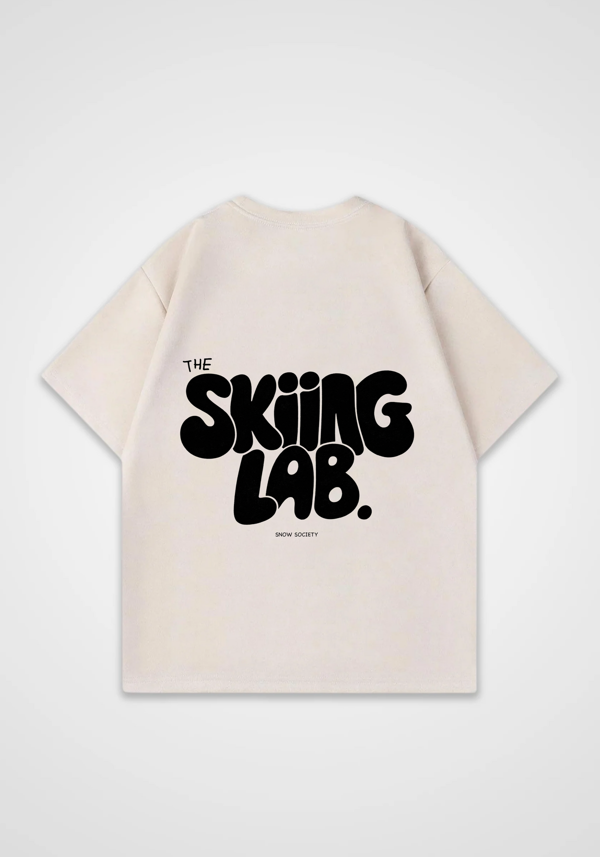 Skiing Lab Oversized Shirt - Beige Back (Designed)