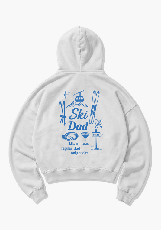 Ski Dad Oversized Hoodie - White Back (Designed)