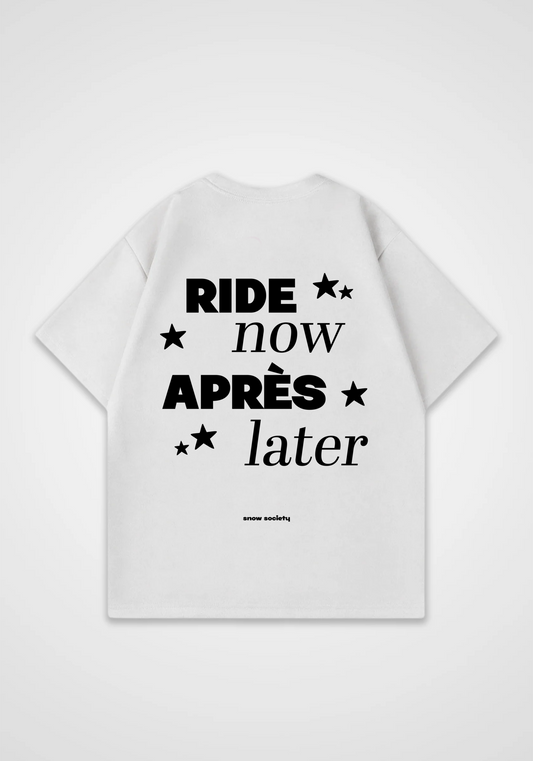 Ride Now Oversized Shirt - White Back (Designed)