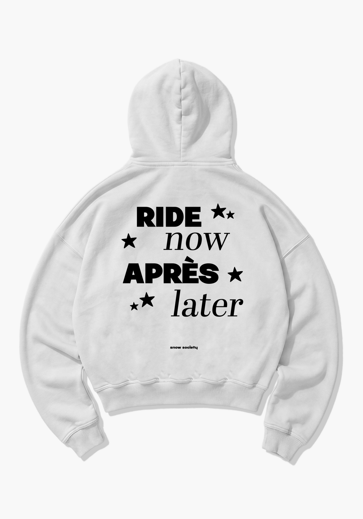 Ride Now Oversized Hoodie - White Back (Designed)