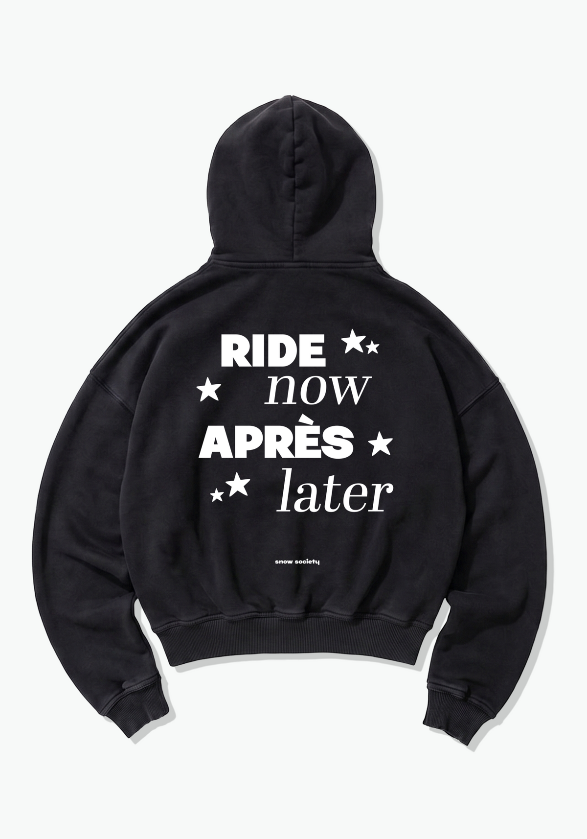 Ride Now Oversized Hoodie - Black Back (Designed)