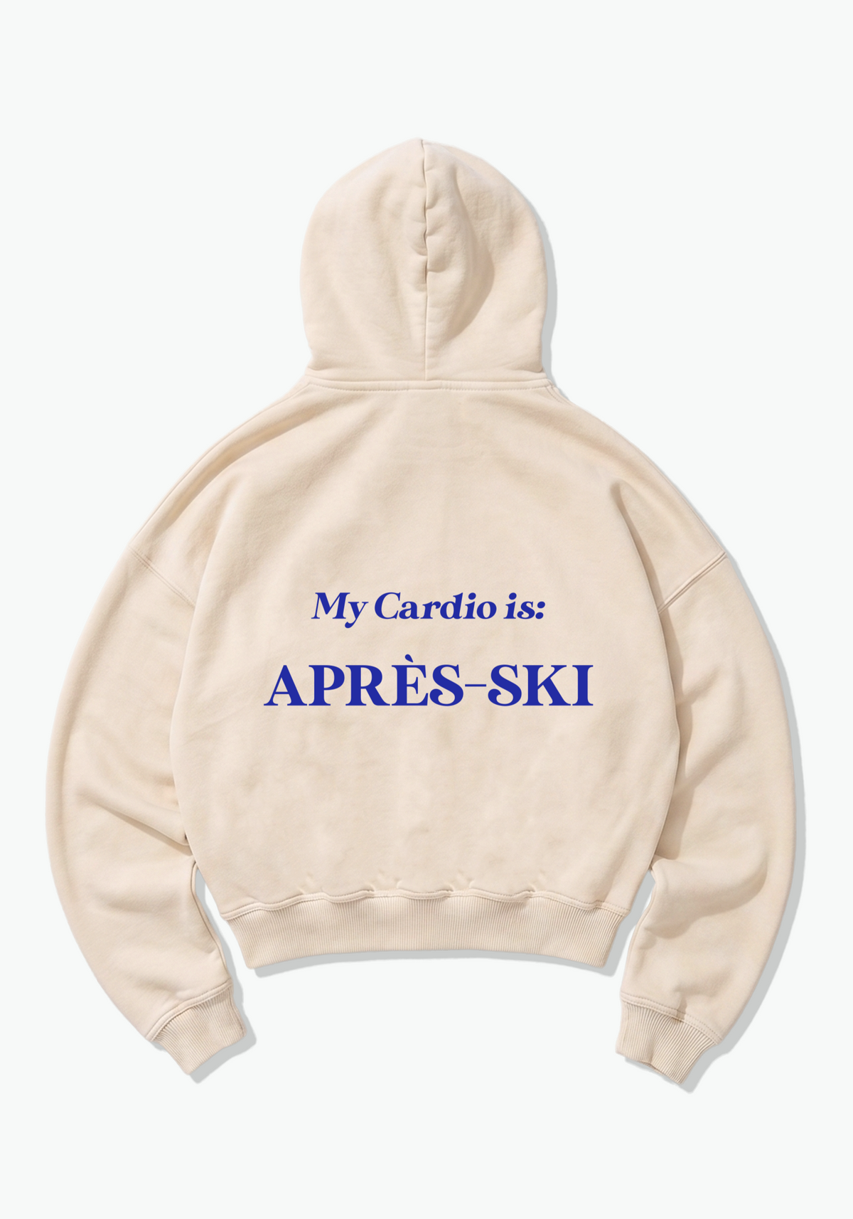 Cardio Oversized Hoodie - Beige Back (Designed)