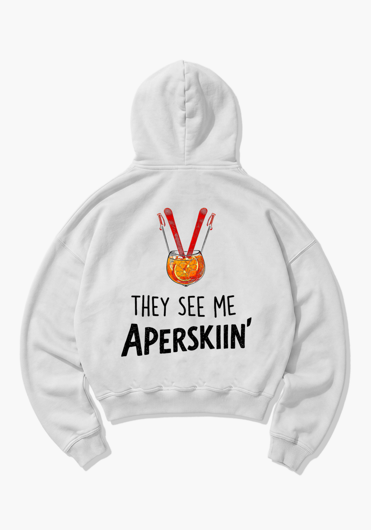 Apresskiin Oversized Hoodie - White Back (Designed)