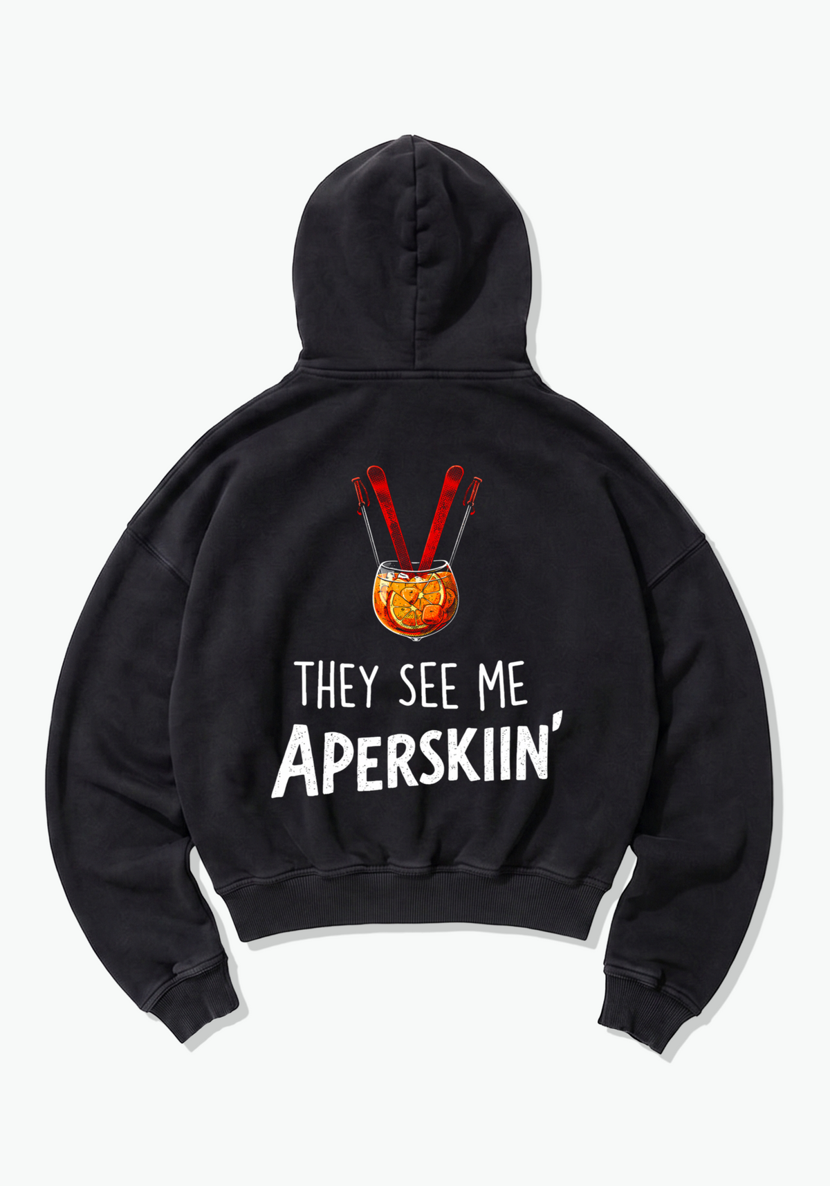 Apresskiin Oversized Hoodie - Black Back (Designed)