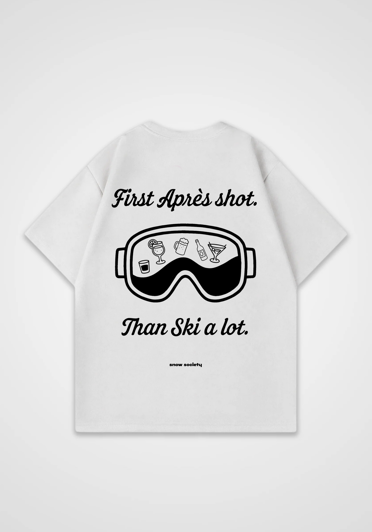 Apres Shot Oversized Shirt - White Back (Designed)