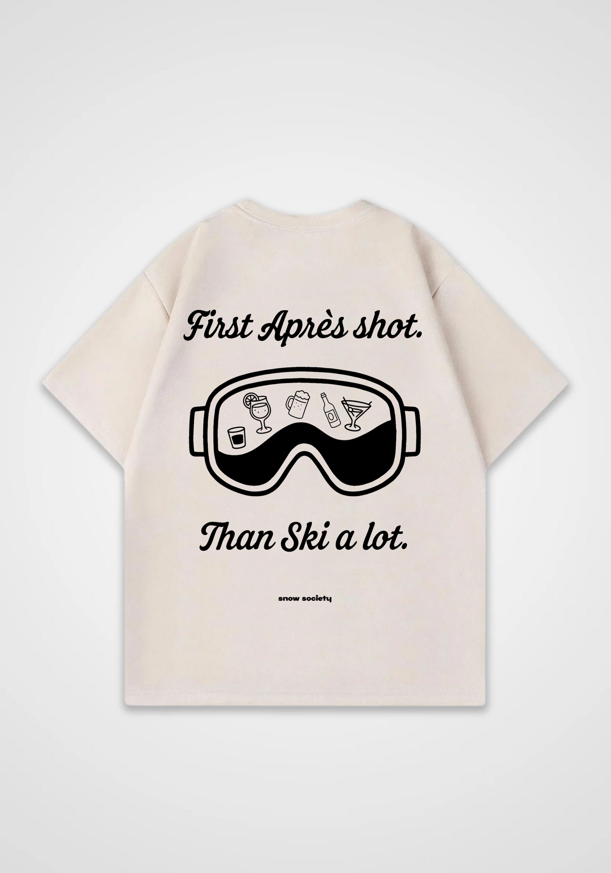 Apres Shot Oversized Shirt - Beige Back (Designed)