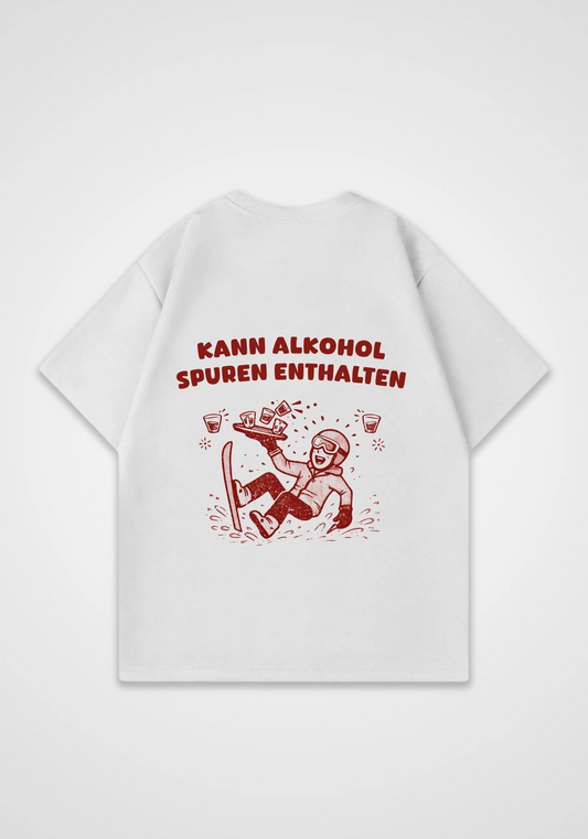 Alkohol Spuren Oversized Shirt - White Back (Designed)