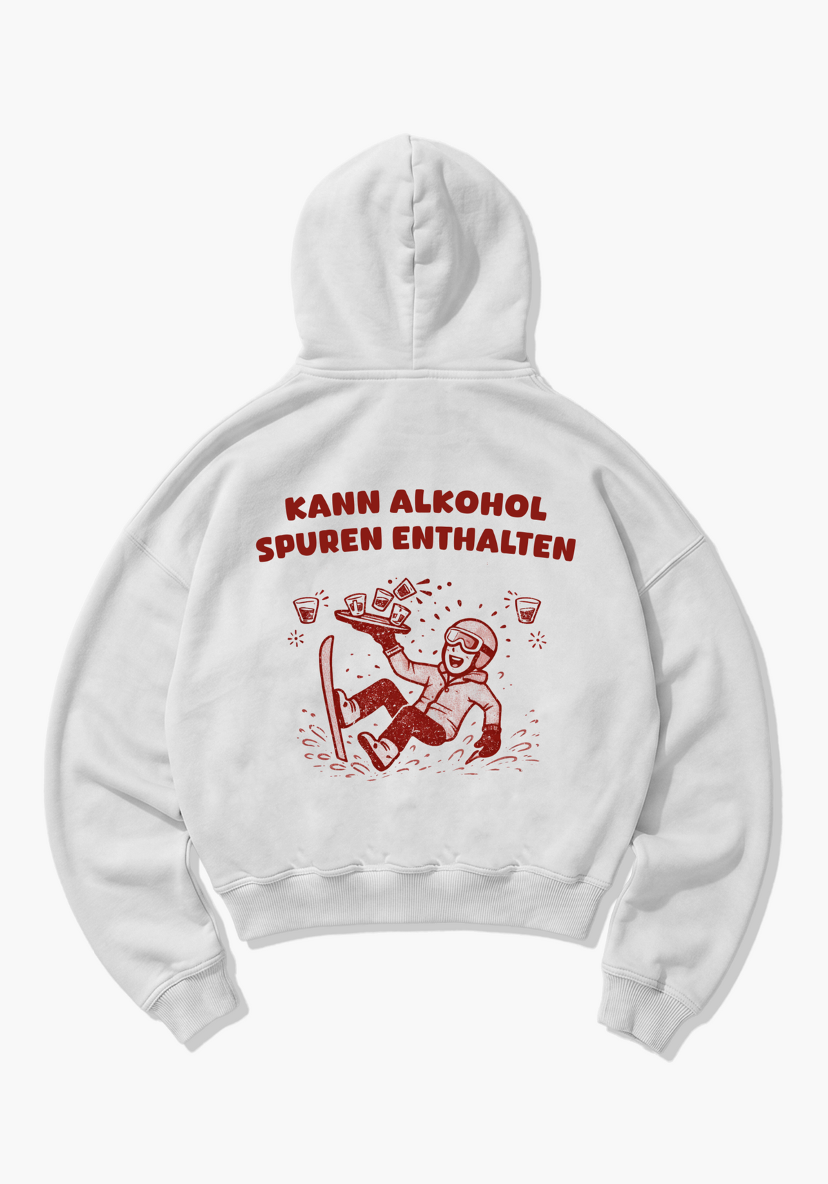 Alkohol Spuren Oversized Hoodie - White Back (Designed)