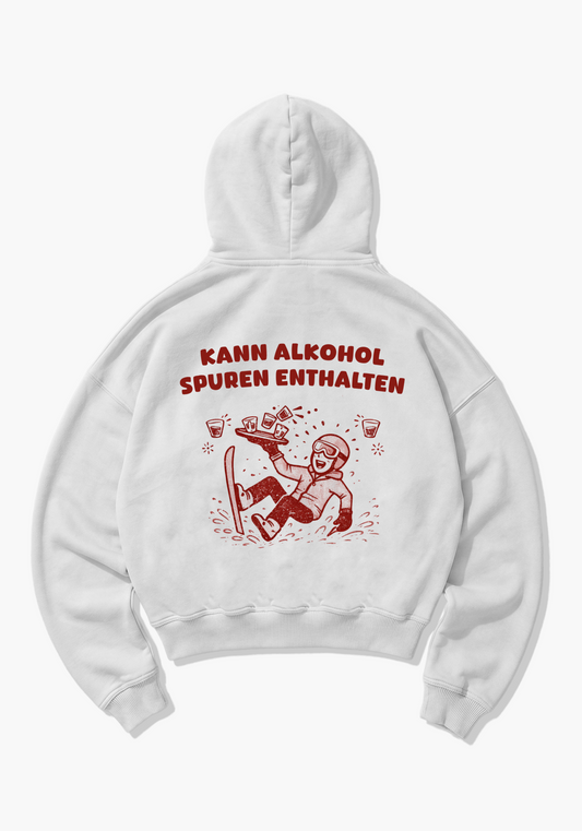 Alkohol Spuren Oversized Hoodie - White Back (Designed)