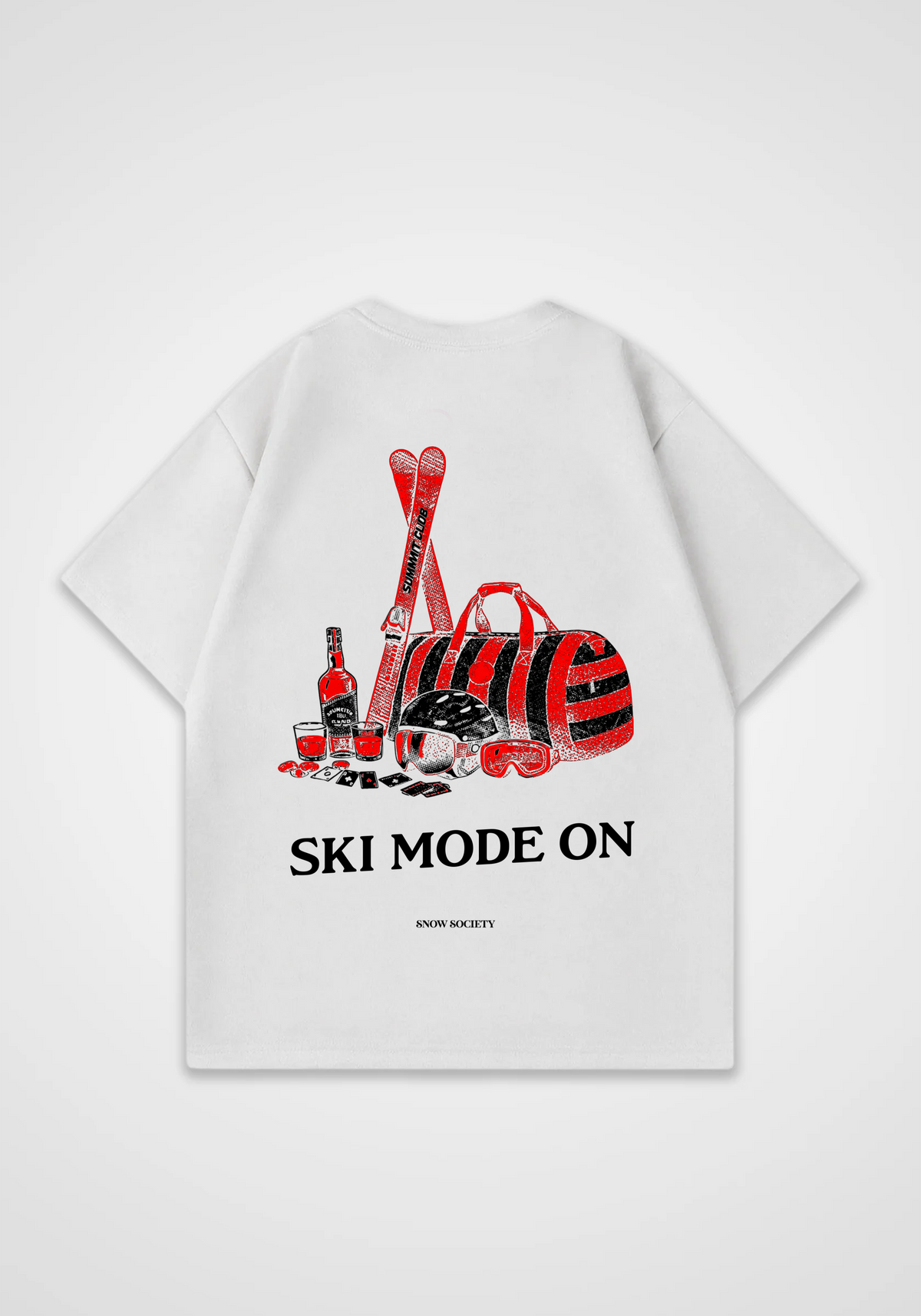 Ski Mode Oversized Shirt - White Back (Designed)