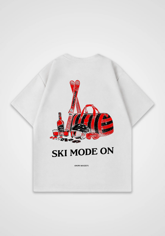 Ski Mode Oversized Shirt - White Back (Designed)