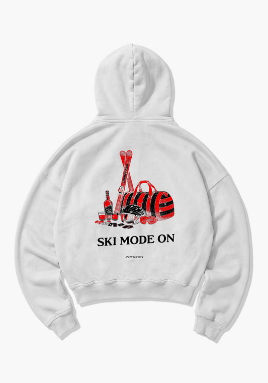 Ski Mode Oversized Hoodie - White Back (Designed)