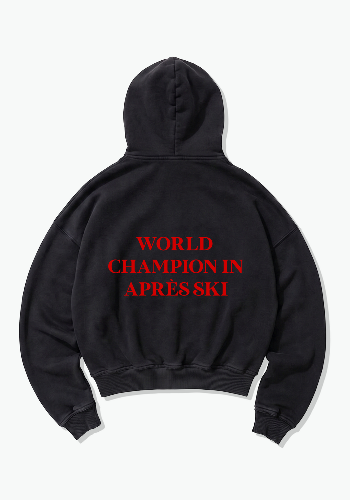 World Champion in Apres Ski Oversized Hoodie - Black Back (Designed)