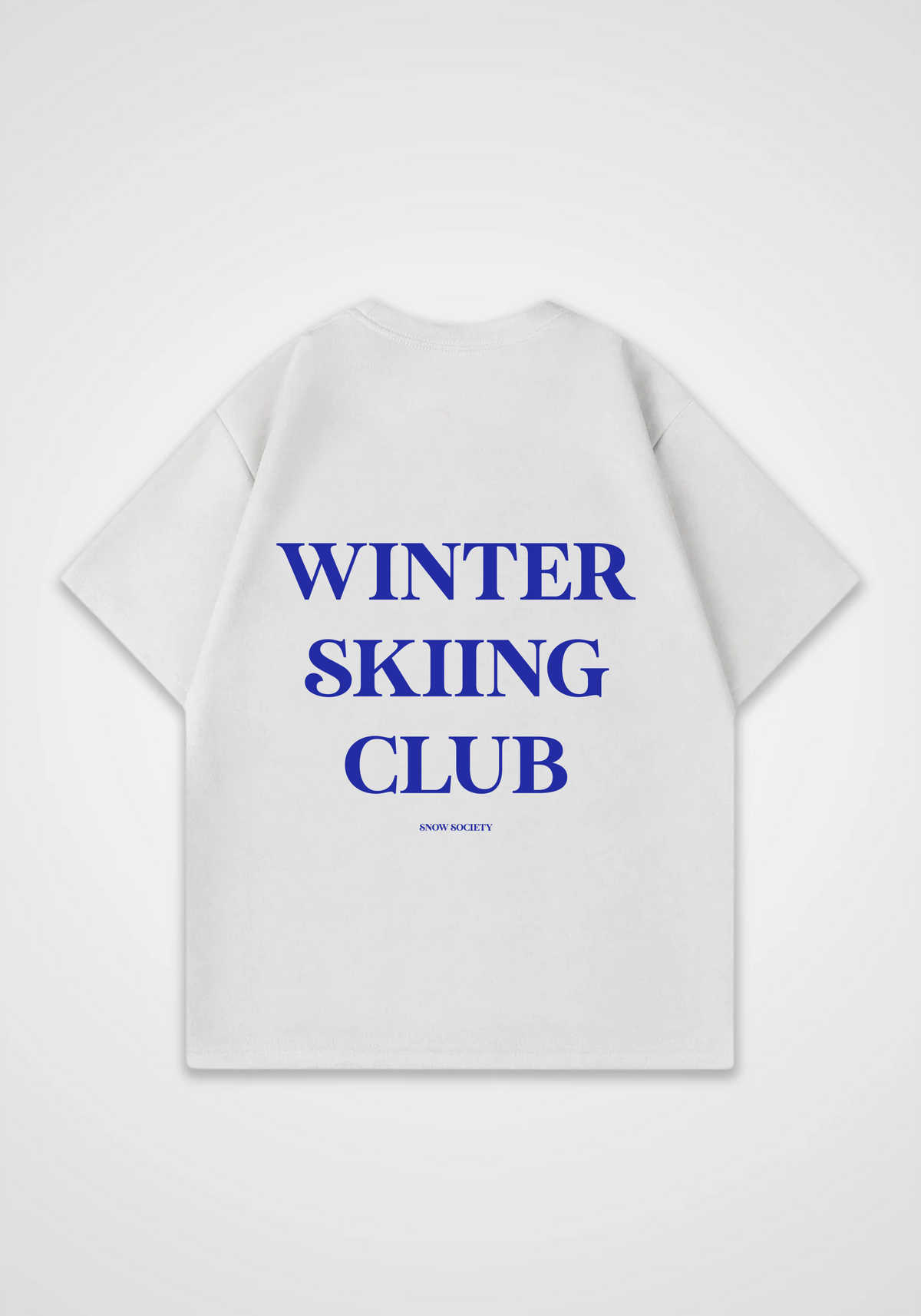 Winter Skiing Club Oversized Shirt - White Back (Designed)