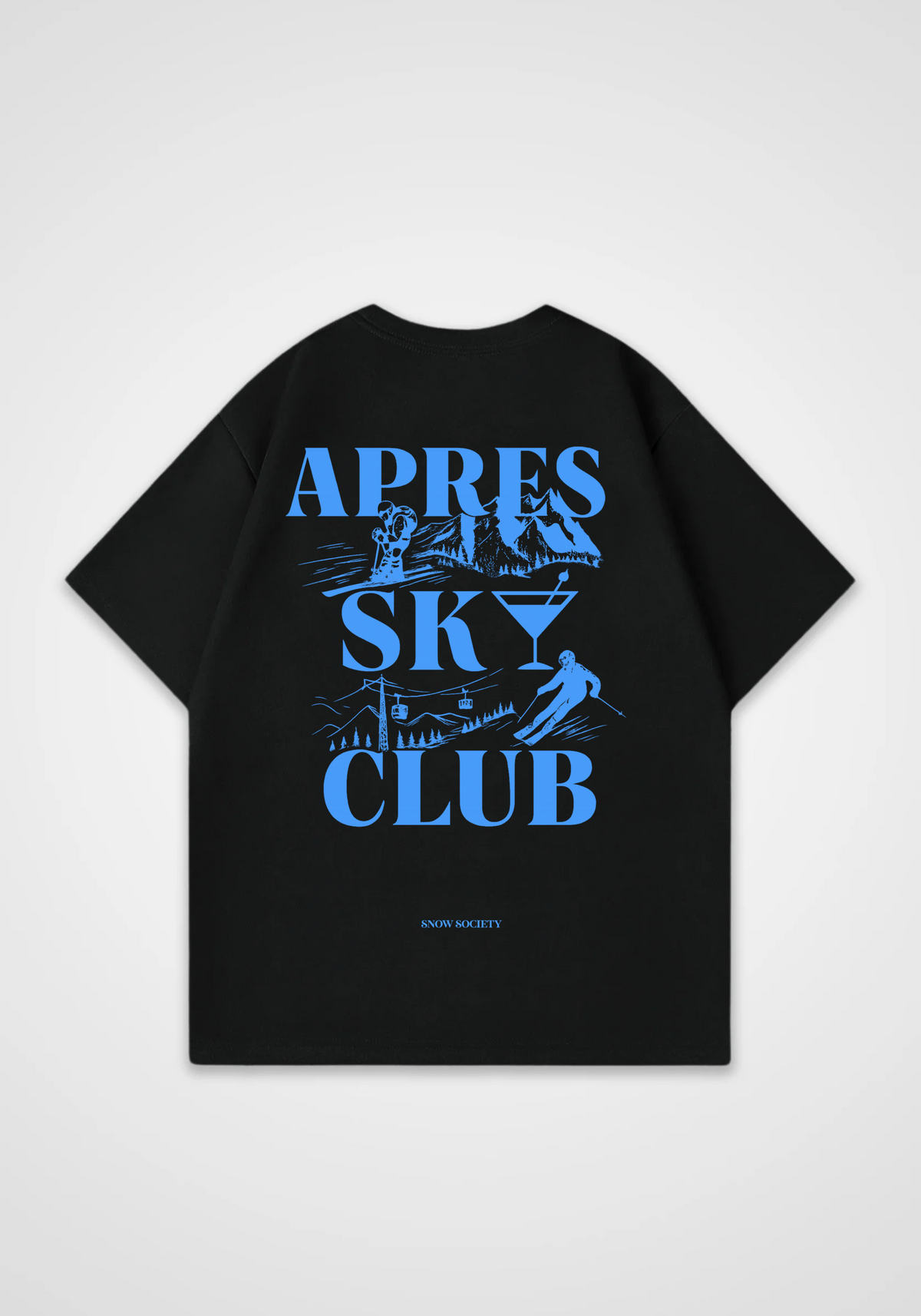 Sky Club Oversized Shirt - Black Back (Designed)