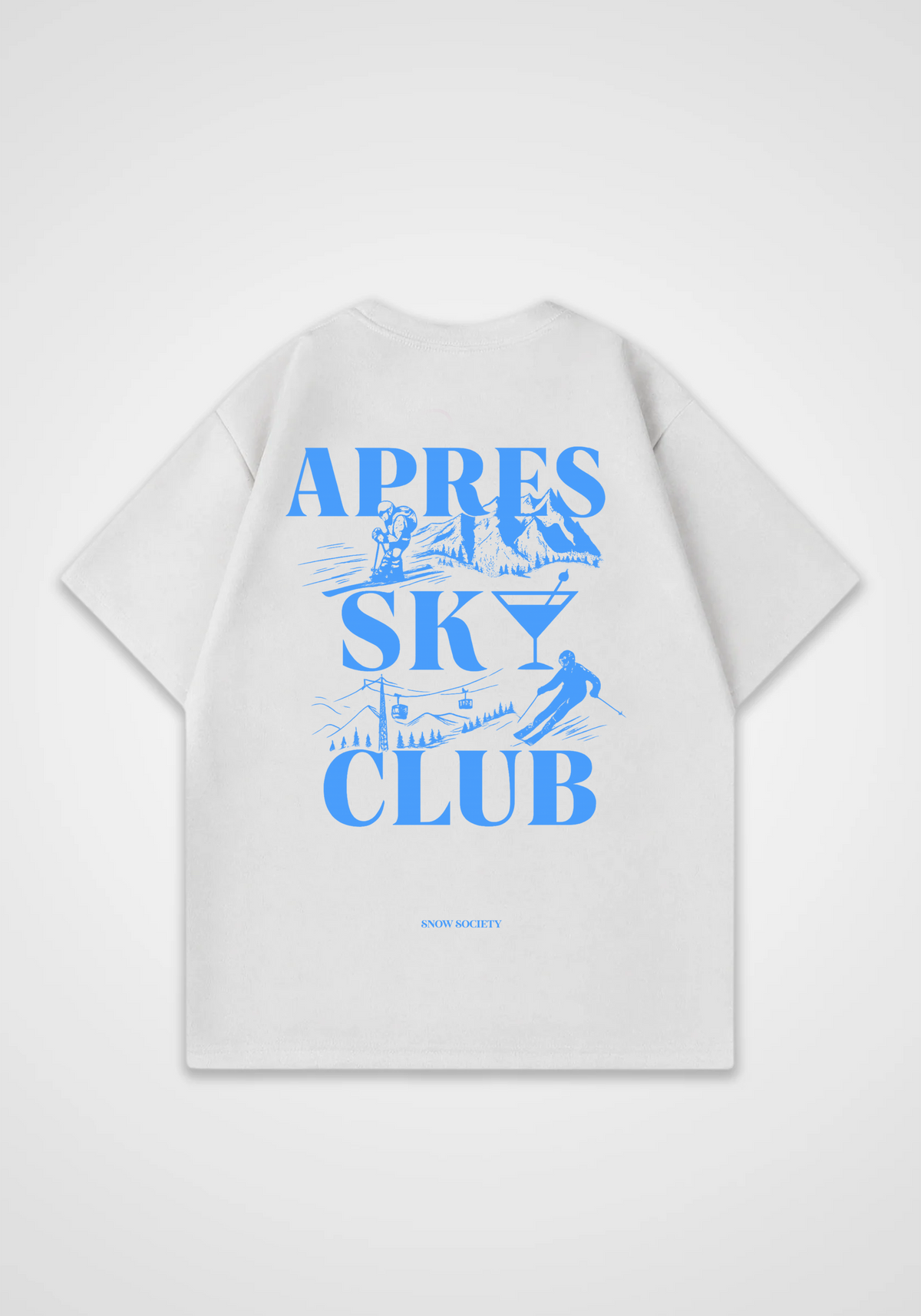 Sky Club Oversized Shirt - White Back (Designed)