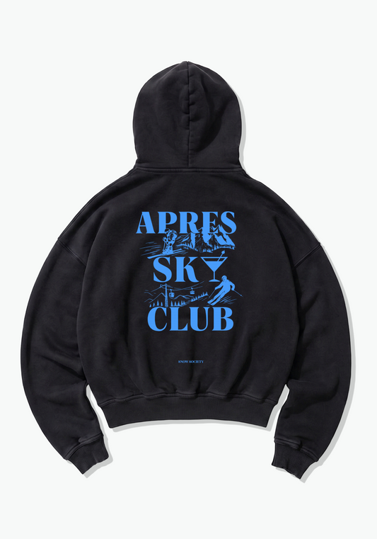 Sky Club Oversized Hoodie - Black Back (Designed)