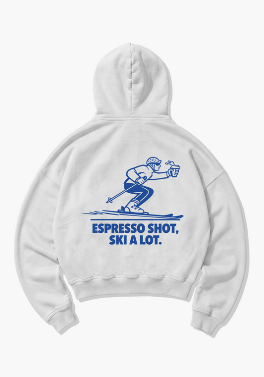 Ski a Lot Oversized Hoodie - White Back (Designed)