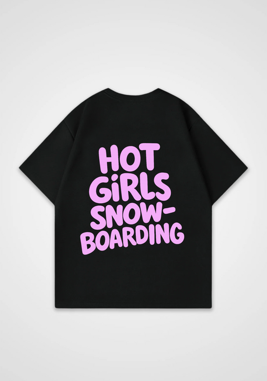 Pretty Snowboard Oversized Shirt - Black Back (Designed)