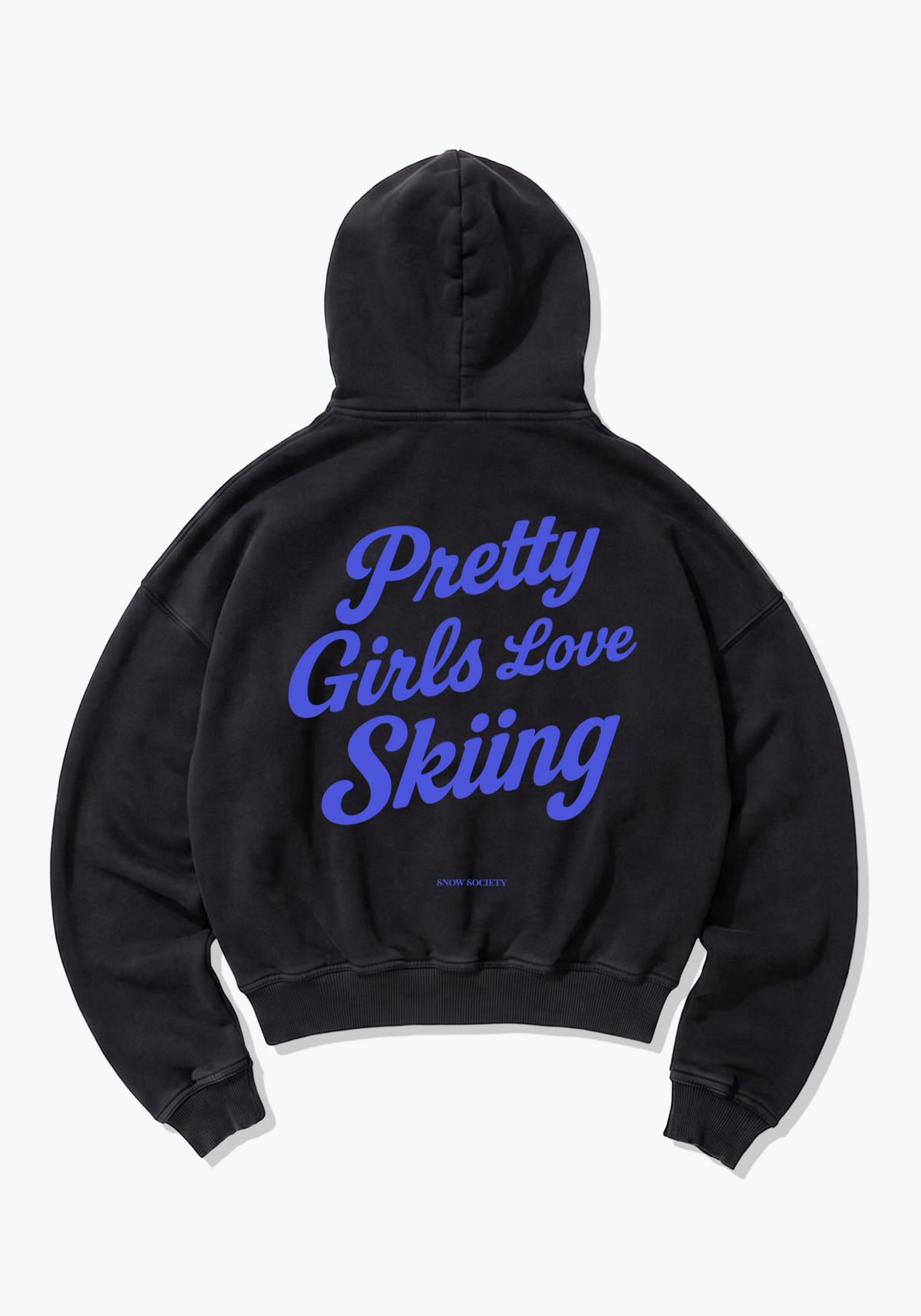 Pretty Skiing Oversized Hoodie - Black Back (Designed)