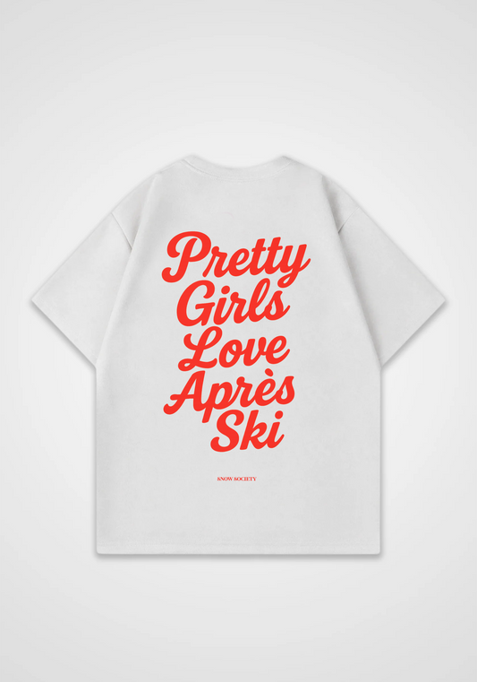 Pretty Apres Ski Oversized Shirt - White Back (Designed)