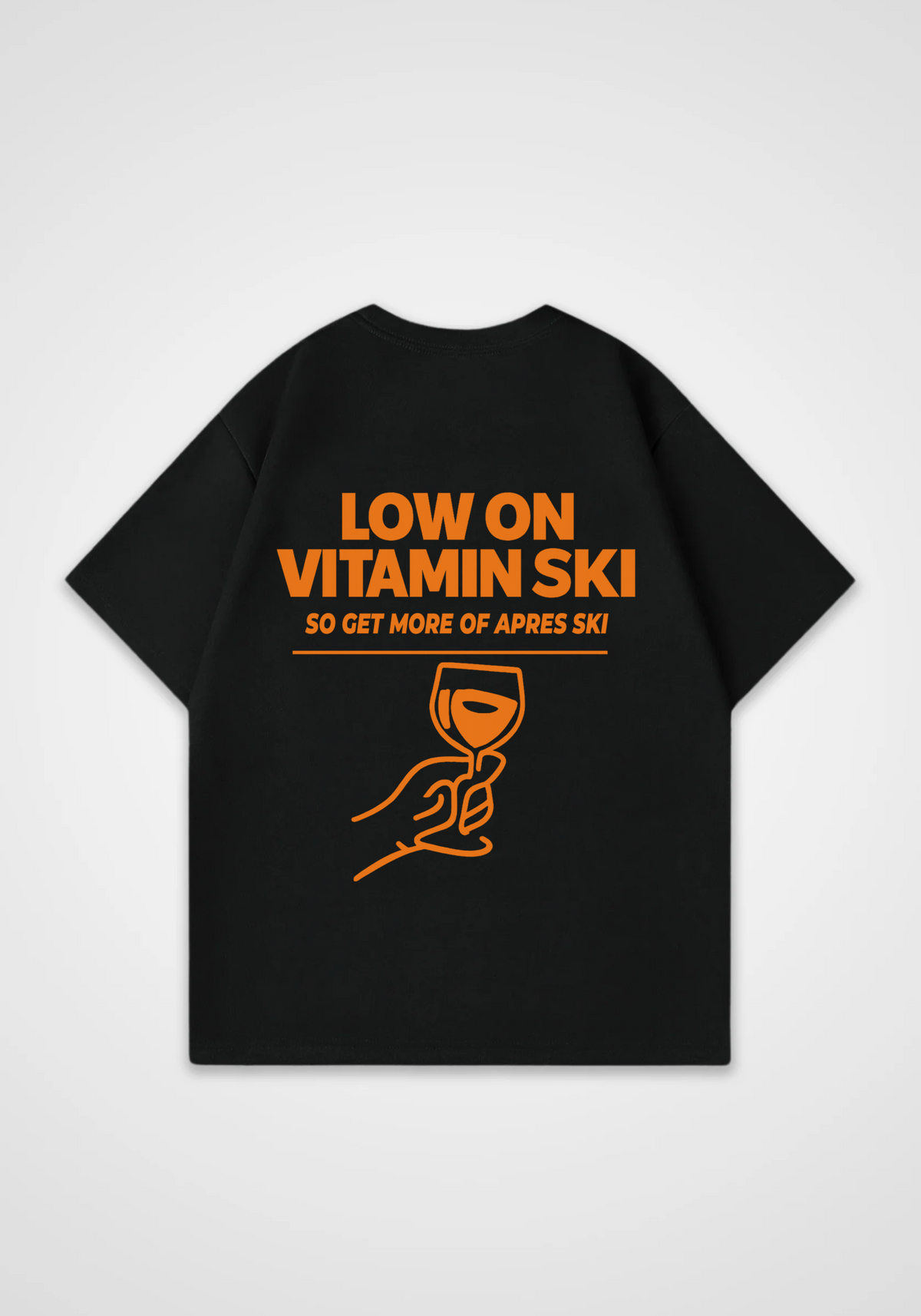 Low on Vitamin Oversized Shirt - Black Back (Designed)