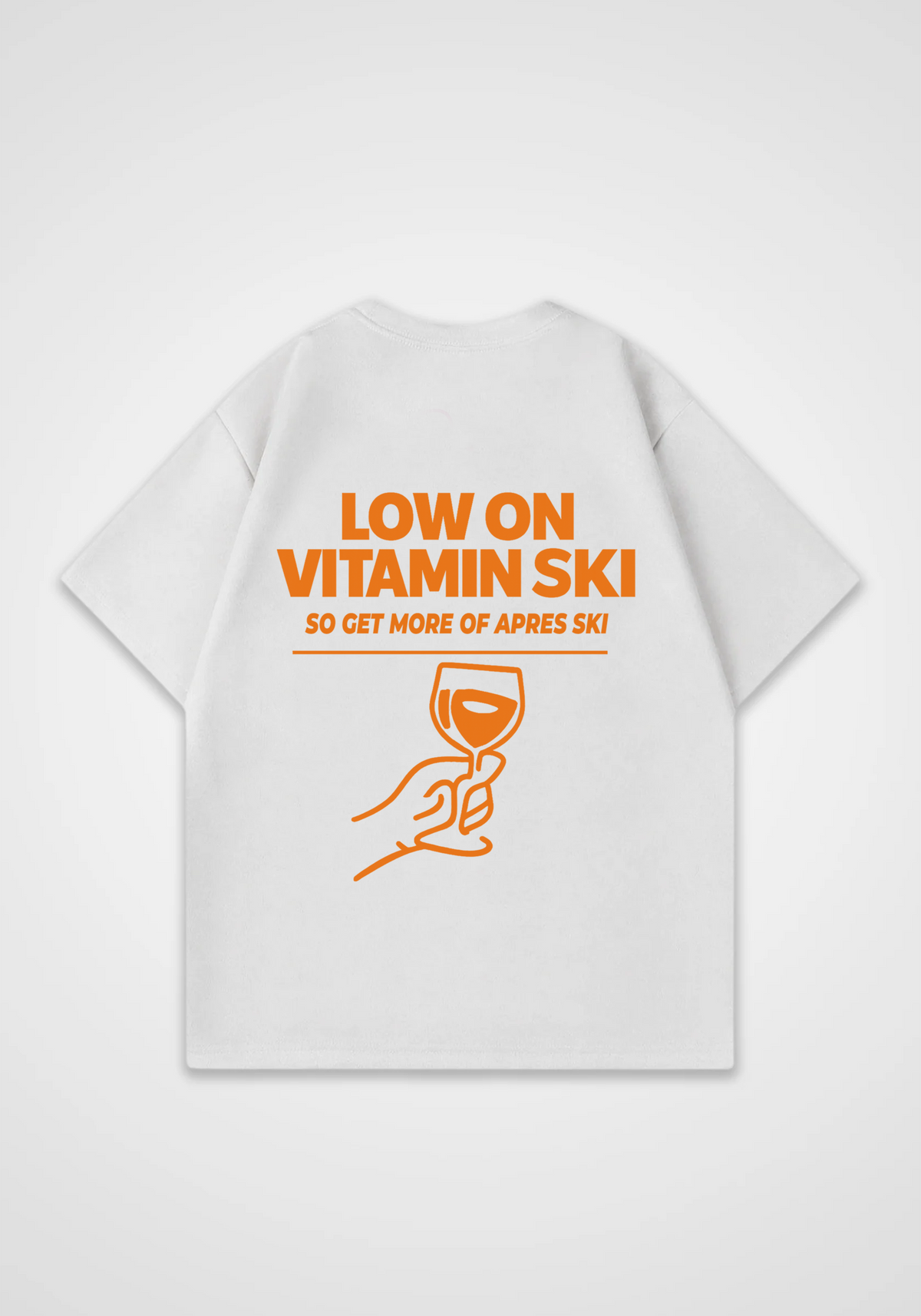 Low on Vitamin Oversized Shirt - White Back (Designed)