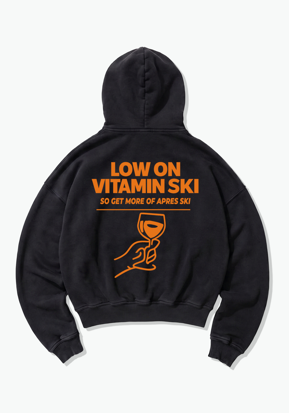 Low on Vitamin Oversized Hoodie - Black Back (Designed)