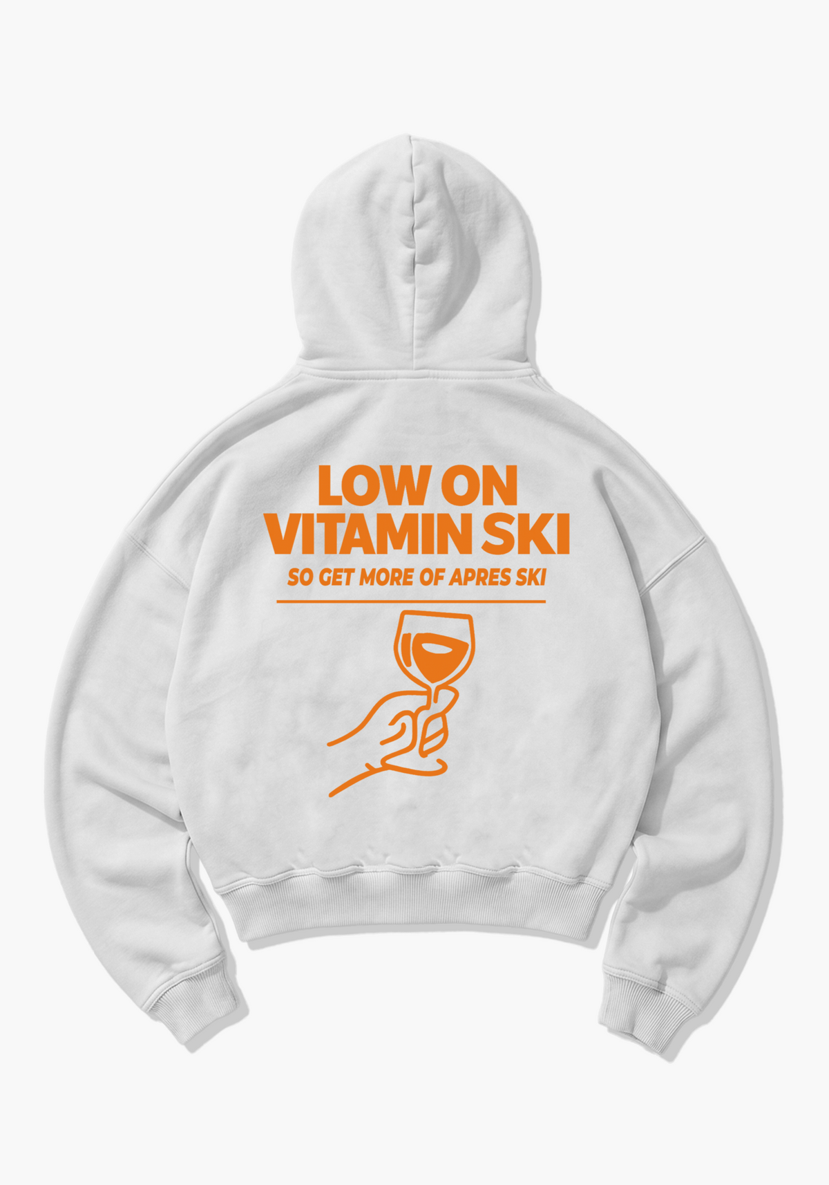 Low on Vitamin Oversized Hoodie - White Back (Designed)